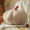 Halloween Pumpkin Pillows, Off White Pumpkin Shaped Throw Pillows Room Decoration, Teddy Fleece Cute 6x12 Inches Soft Pillow for Natural, Accent Halloween Pillows, and Fall Decor